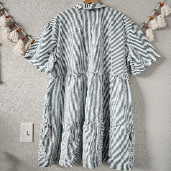 Striped Button-Down Dress - Picture 2 of 12